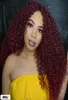 Ishow Ginger Orange Curly 99J Human Hair Wigs 1b30 ombre cor 13x1 peruca frontal de renda para mulheres todas as idades 826innch5591695