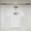 2024 Summer Mens T-shirts Tshirt T Shirt Designer Basmärke Embrodery Rainbow Monogrammed Luxury Classic Eye Geometry Slim Fit Europe Womens Khaki Tee Top