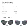 Solglasögon Zenottic 2024 Fashionacetat Polariserad för kvinnor Retro Square Shades UV Protection Ladies Cateye Sun Glasses YD1156