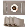 Bordmattor Uppsättning av 2 / 1pc PVC-tvättbara placemats för matmatta som inte är glidplacemat i kökstillbehör Cup vinplatta