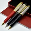 Ручки LMP Высококачественная серия R -серия CA Ballpoint Pen Silver Metal сетка офис канцелярские товары Schoo Написание гладкой шариковой ручки с драгоценным камнем в верхней части