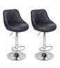 WACO Modern Bar Stools High Tools Tipo 2pcs Cadeira ajustável Disco de Rhombus Backrest Design Dining Chairs Pub Cadeiras Black286M2733047