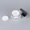 Bouteilles de rangement 30 g de forme carrée en acrylique en plastique bouteille de pot en étain pour les yeux sérum / jour de nuit / masque Essence / hydratant / gel cosmétique