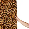 Rideaux de douche rideau imprimé léopard pour bain de bain de bain personnalisé avec crochets de fer cadeau de décoration 60x72in