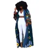 Afrikansk etnisk tryck lös lång trenchrock streetwear kvinnor dashiki afrikansk klänning mode femme boho cardigan africa kläder 240407