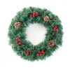 Decorative Flowers 30/40cm Christmas Wreaths Door Hanging Rattan Venue Layout Decorations Garland For Home Party Decor 2024 Year