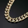 Europese hiphop overdreven 18 mm diamant Cubaanse mannen Cool Fashion Gold Chain Trend rap ketting