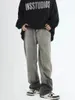 女子ジーンズIrabeezt Grey Gradient Men's Pounceers Autumn American Style High Street Hip-Hopルーズワイドレッグパンツカジュアル服