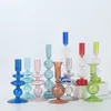 Kandelaars Deep Blue Glass Bubble Stick Diner Taper Holder Home Decoratie Decor huiswarming cadeau aanwezig voor vrienden