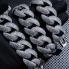 Pure 925 zilveren sieraden 22 mm Hip Hop Chain Hot Sell Miami Cuban Chain VVS Moissanite Zirkon Custom Necklace