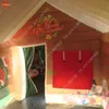 Outdoor Activities 6mLx4mWx3.5mH (20x13.2x11.5ft) Christmas decoration led lighting inflatable Santa House party event cabin tent for sale