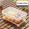 Bouteilles de rangement Organisateur de réfrigérateur ventilé réfrigérateur empilable avec couvercles bacs alimentaires sans BPA pour les légumes cuisine