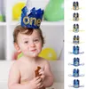 Glitter Crown Headband Baby Boy First Birthday Decor Party Hat 1 2 3 -årig Party Baby Shower pannband barngåvor3550362