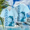 Mäns avslappnade skjortor roliga delfiner 3D -tryck strandskjorta Ocean Animal Graphic For Men Clothes Harajuku Fashion Women Short Sleeve Bluses Tops