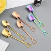 Spoons 2/4PCS Thicken Coffee Spoon Tea-spoon Cutlery Set Stainless Steel Retro Iron Shovel Ice Cream Scoop Creative