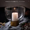 Titulares de vela Big Modern Crystal para um jardim de metal Retro Candles Marrocos Pe de Vela Vasos de Casamento TABL