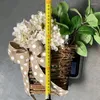 Decorative Flowers 1 PCS Cream Hydrangea Door Hanger Basket Wreath As Shown Rattan Front Summer Welcome Sign