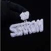 Anpassad Hip Hop Sterling Sier Baguette Moissanite VVS Diamond Letter Pendant Mossanite Letter Custom Pendant
