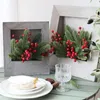 Dekorativa blommor 5st konstgjorda växter juldekorationer för hem bröllop scrapbooking hushållsprodukter diy hantverk gåvor