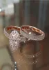 Fashion rosa oro rosa nuovo design 2pcs cz Women Engagement Ring Set4720561