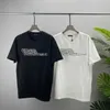 Mercadorias européias da moda Camiseta de mangas curtas com padrão de letra de diamante UNISSISEX Top com algodão mangas curtas