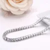 Choker 35cm-60cm 4mm CZ Stones Chain Short Long Necklace For Women Girls White Gold Color Jewelry Collier Collares Kolye Ketting