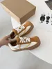 Casual Shoes 2024 Autumn Winter Cowhide Thick Sole Women Lightweight Sports Sneaker American Retro Square Head Colored