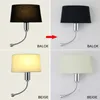 Wall Lamp 1/CPS LED Weaving Simple Style Fabric With Night Light Home Modern Decoration Bedroom Reading Bedside Indoor