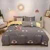 Bedding Sets Autumn And Winter Thick Pure Cotton Brushed Four-piece Bed Linen Quilt Cover Pillowcase
