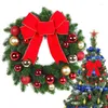 Dekorativa blommor Julkransdekoration Winter Ball Bow Garland Artificial Farmhouse Ytter