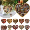 Figuras decorativas Decoraciones navideñas Love Bookcase Ornament Tree Creative Cor Costs Bag Cadena Key Acrílico Inicio de acrílico