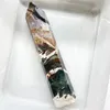 Decorative Figurines 1.0-1.4kg Large Size Beautiful Agate Tower Natural Ocean Jasper Point Decor Crystals Stones Energy Wand Desk Ornament