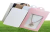 50PCS multi color paper jewelry package display hanger packing box with clear pvc window for necklace earring3002734