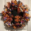 Decoratieve bloemen Wit Ghost Nummer Plaat Hanger Indrukwekkend vakmanschap onvergetelijke krans spookachtige Halloween -centerpieces