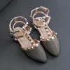 Sneakers Girls Roman Sandals 2021 Summer New Children's Slippers with Rivet SoftSole Princess Shoes Fashion Pointed Sandals SMG117