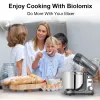 Blender Biolomix 6L/5L Stand Mixer Rostfritt stål Bowl 6Squeed Kitchen Food Blender Cream Egg Whisk Cake Deg Dough Kneader Bread Maker