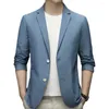 Men's Suits Chic Men Business Jacket Smooth Silky Plus Size Trip Sunscreen Suit Solid Color Groom Coat Garment