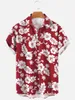 Mäns avslappnade skjortor Hawaiian Stylish Ment Luxury Floral Printed 3D Short Sleeve Plus Size Harajuku Rockabilly Anime Maccabi