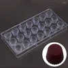 Baking Moulds 21Grids Cupcake Shape Striped Barrel Plastic Chocolate Mold Handmade DIY Kitchen Utensils Pastry Molds TMZ