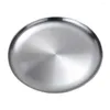 Plates 2024 Stainless Steel Flat Dish Plate Insulated Thick Buffet Platter For Bbq Kitchen Accessories Pasta