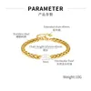 Link Armbanden Trendy Lady Women Natural Freshwater Pearl Bracelet Chain Top Kwaliteit Silvergold kleur roestvrijstalen mode -sieraden