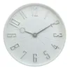 Horloges murales blanc moderne moderne horloge qa analogique avec des numéros surélevés
