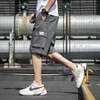 Summer Cargo Men Shorts Spring Casual Casual Cotton Joggers Men Baggy Sweats Shorts Multi-Bock