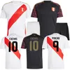 Pérou Soccer Jerseys 2024 Home Away Copa Football Shirts Pizarro Farfan Cueva Eleccion Peruana Cuevas Solano Flores Cubillas Pineau Outdoor Apparel Men Kid Kit Kit