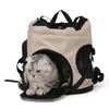 Kattbärare husdjursbärare ryggsäck utomhus bärbar rese axelväska andas kattunge som bär för liten hund