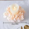 Kwiaty dekoracyjne sztuczny wieniec kwiatowy fałszywy hortensja symulowana świecznik bez świec Symulacja