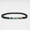 Bracelets de perles de Strand 1PC Onyx 4 mm pour hommes et femmes Bracelet de yoga de méditation