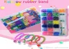 Bracciale elastico Loom Bracciale per bambini o capelli in gomma arcobaleno Bande Loom rendono il braccialetto tessuto Fai da te giocattoli Istruzione natalizi bambini GI1344750