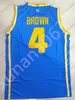 Basketball Jersey Maccabi Playtika Tel Aviv LORENZOBROWN 2022-023 European Season Adult Can be customized