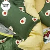 Beddengoed sets katoen bloemen printen met één dekbed grootte kids set quilt cover lakens en kussenslopen sabanas 160x210